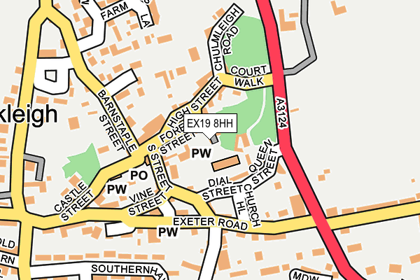 EX19 8HH map - OS OpenMap – Local (Ordnance Survey)