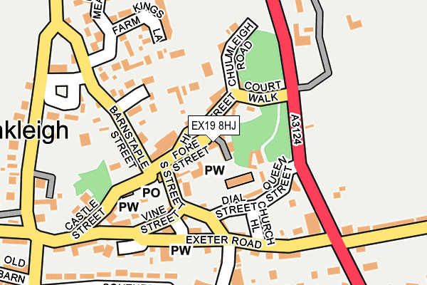 EX19 8HJ map - OS OpenMap – Local (Ordnance Survey)