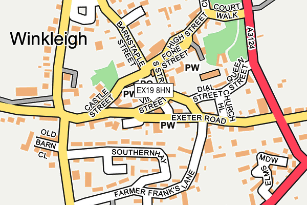 EX19 8HN map - OS OpenMap – Local (Ordnance Survey)