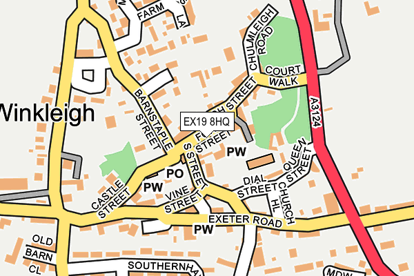 EX19 8HQ map - OS OpenMap – Local (Ordnance Survey)
