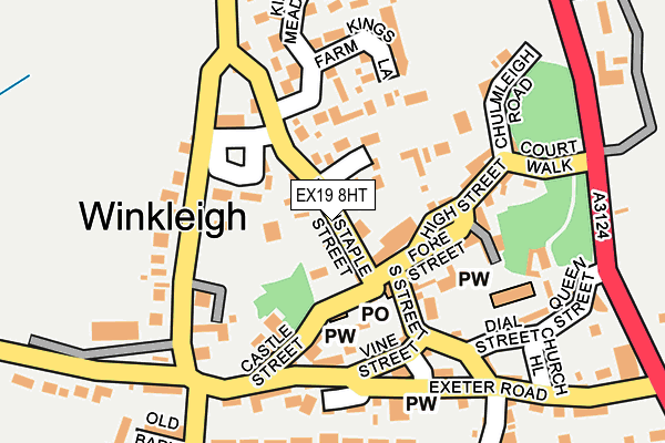 EX19 8HT map - OS OpenMap – Local (Ordnance Survey)