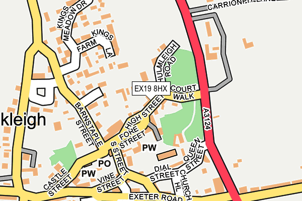 EX19 8HX map - OS OpenMap – Local (Ordnance Survey)