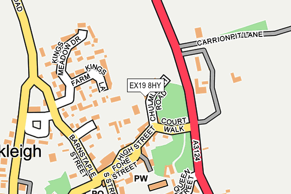 EX19 8HY map - OS OpenMap – Local (Ordnance Survey)