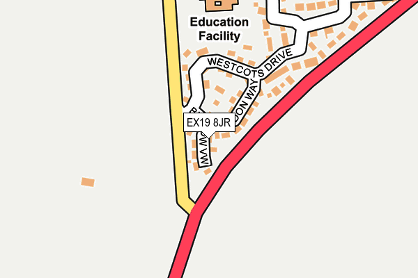 EX19 8JR map - OS OpenMap – Local (Ordnance Survey)