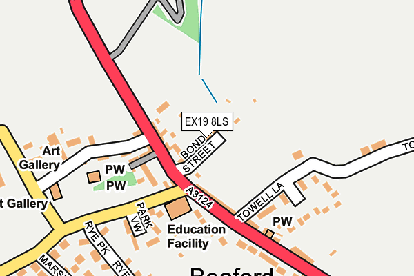 EX19 8LS map - OS OpenMap – Local (Ordnance Survey)
