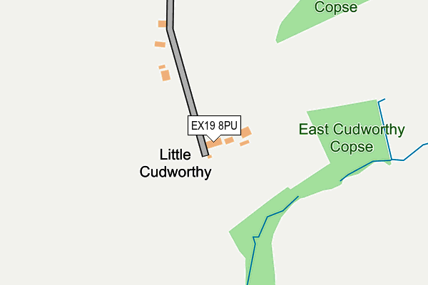 EX19 8PU map - OS OpenMap – Local (Ordnance Survey)