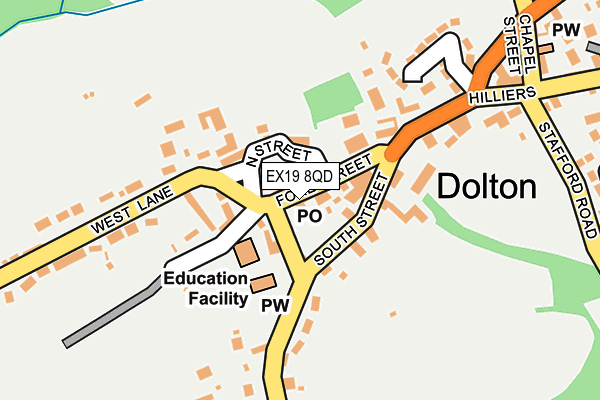 EX19 8QD map - OS OpenMap – Local (Ordnance Survey)