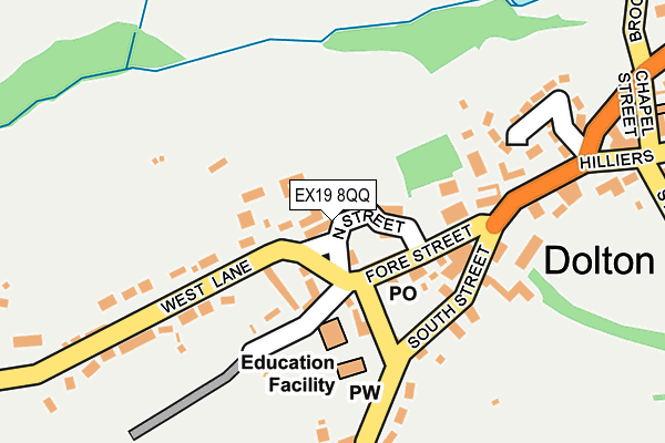 EX19 8QQ map - OS OpenMap – Local (Ordnance Survey)