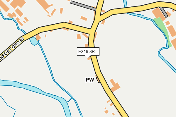 EX19 8RT map - OS OpenMap – Local (Ordnance Survey)