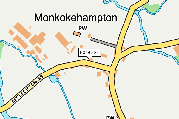 EX19 8SF map - OS OpenMap – Local (Ordnance Survey)