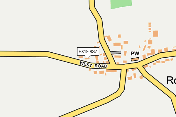EX19 8SZ map - OS OpenMap – Local (Ordnance Survey)