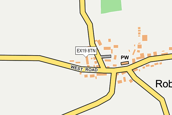 EX19 8TN map - OS OpenMap – Local (Ordnance Survey)