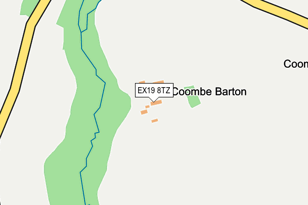 EX19 8TZ map - OS OpenMap – Local (Ordnance Survey)