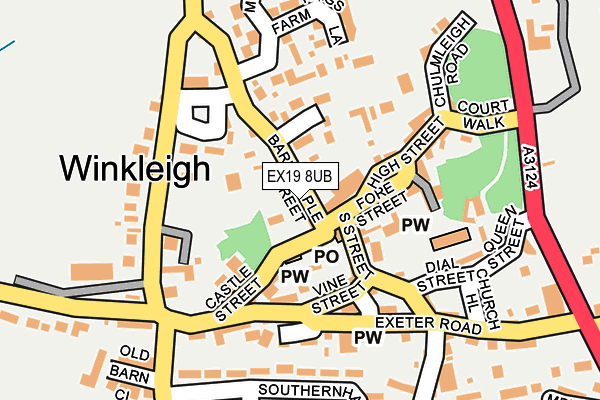 EX19 8UB map - OS OpenMap – Local (Ordnance Survey)