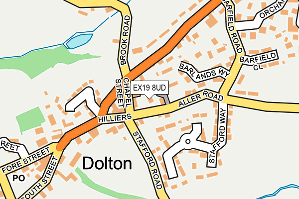 EX19 8UD map - OS OpenMap – Local (Ordnance Survey)