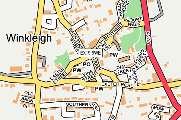 EX19 8WE map - OS OpenMap – Local (Ordnance Survey)