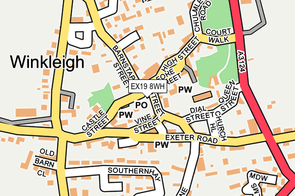 EX19 8WH map - OS OpenMap – Local (Ordnance Survey)