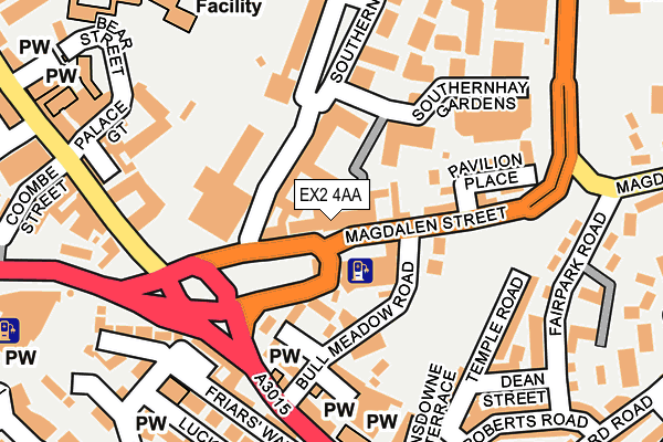 EX2 4AA map - OS OpenMap – Local (Ordnance Survey)