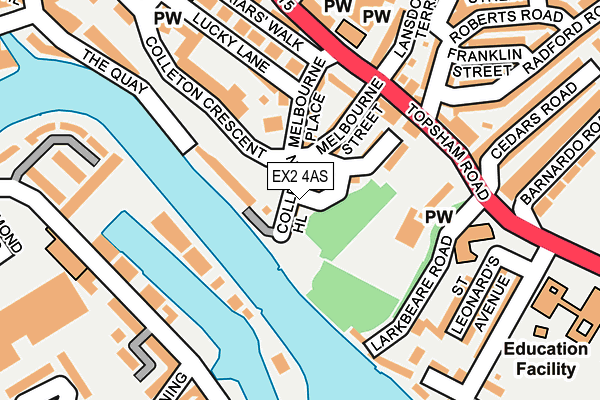 EX2 4AS map - OS OpenMap – Local (Ordnance Survey)