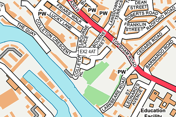 EX2 4AT map - OS OpenMap – Local (Ordnance Survey)