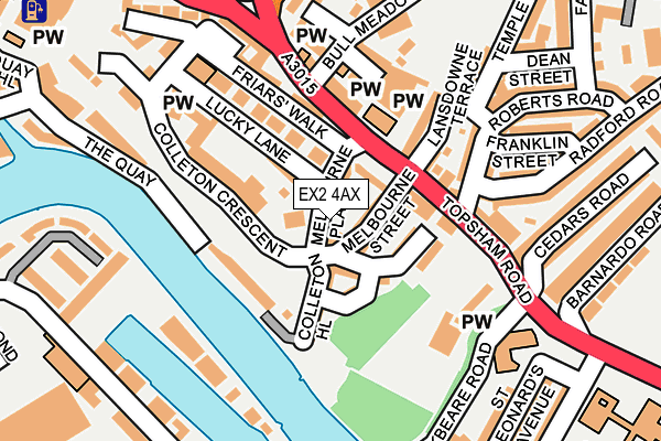 EX2 4AX map - OS OpenMap – Local (Ordnance Survey)