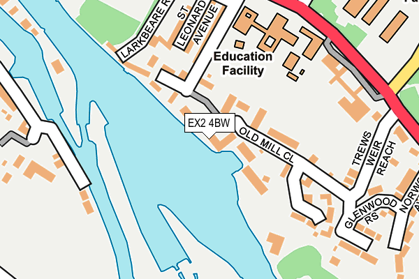 EX2 4BW map - OS OpenMap – Local (Ordnance Survey)