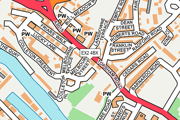 EX2 4BX map - OS OpenMap – Local (Ordnance Survey)