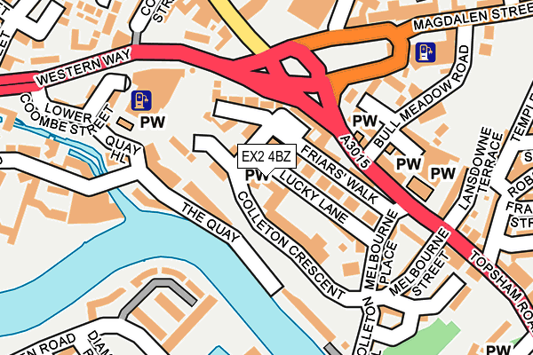 EX2 4BZ map - OS OpenMap – Local (Ordnance Survey)