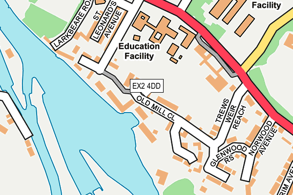 EX2 4DD map - OS OpenMap – Local (Ordnance Survey)