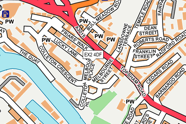 EX2 4DF map - OS OpenMap – Local (Ordnance Survey)