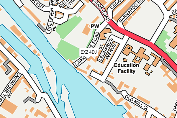 EX2 4DJ map - OS OpenMap – Local (Ordnance Survey)