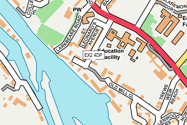 EX2 4DP map - OS OpenMap – Local (Ordnance Survey)