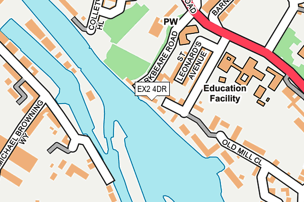 EX2 4DR map - OS OpenMap – Local (Ordnance Survey)