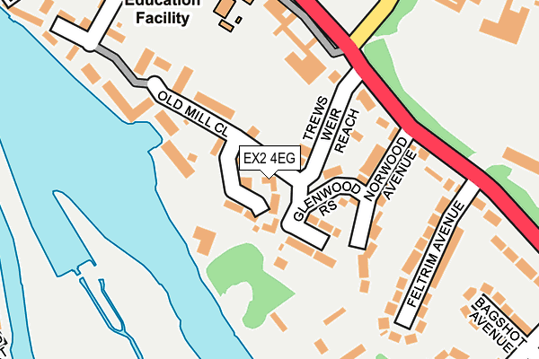 Map of TREWS WEIR REACH MANAGEMENT COMPANY LIMITED at local scale