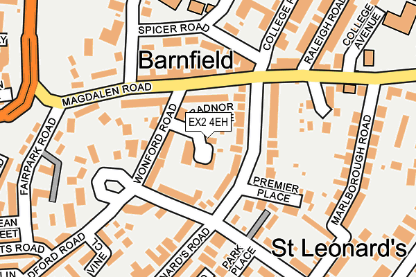 EX2 4EH map - OS OpenMap – Local (Ordnance Survey)