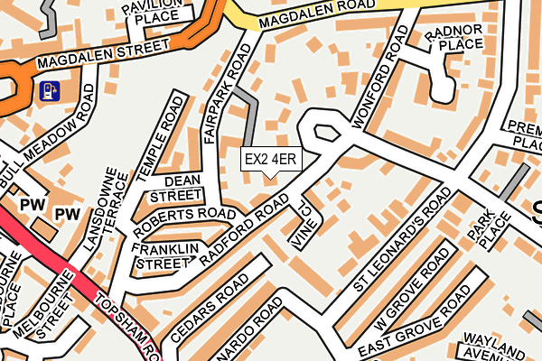 EX2 4ER map - OS OpenMap – Local (Ordnance Survey)