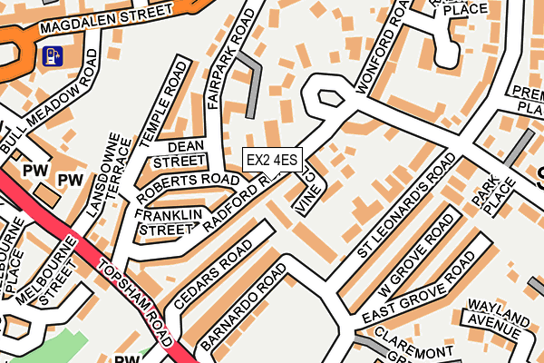 EX2 4ES map - OS OpenMap – Local (Ordnance Survey)