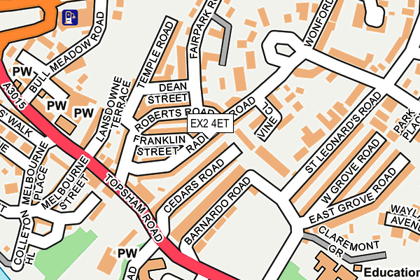 EX2 4ET map - OS OpenMap – Local (Ordnance Survey)