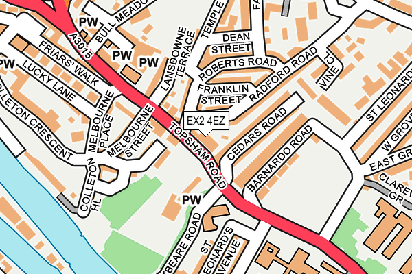 EX2 4EZ map - OS OpenMap – Local (Ordnance Survey)