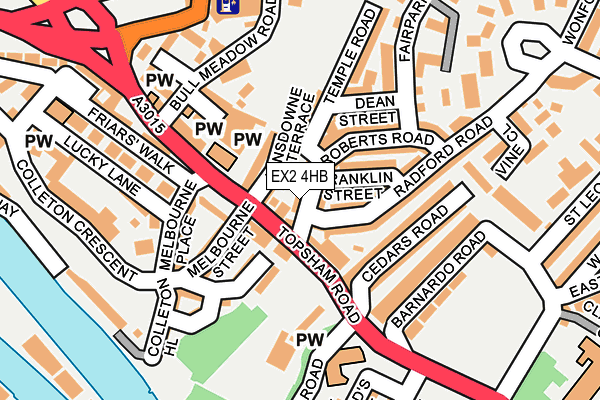 EX2 4HB map - OS OpenMap – Local (Ordnance Survey)