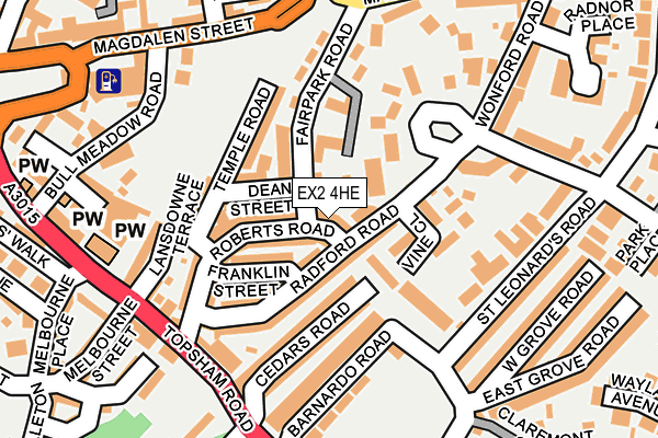 EX2 4HE map - OS OpenMap – Local (Ordnance Survey)