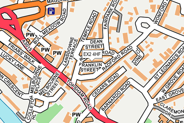 EX2 4HF map - OS OpenMap – Local (Ordnance Survey)