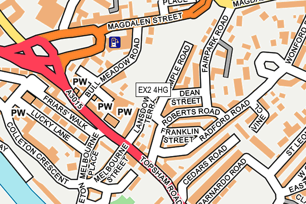 EX2 4HG map - OS OpenMap – Local (Ordnance Survey)