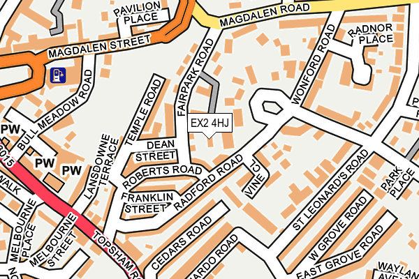 EX2 4HJ map - OS OpenMap – Local (Ordnance Survey)