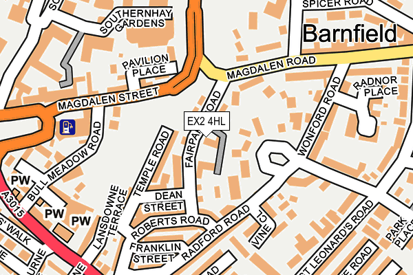 EX2 4HL map - OS OpenMap – Local (Ordnance Survey)