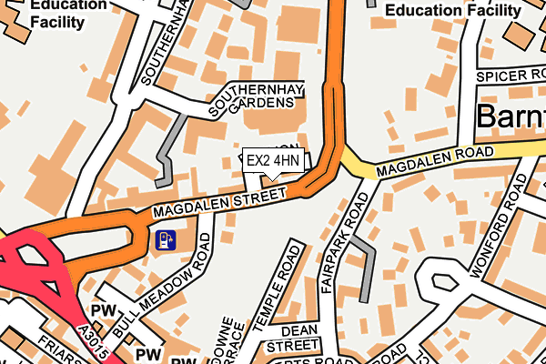 EX2 4HN map - OS OpenMap – Local (Ordnance Survey)