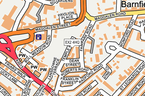 EX2 4HQ map - OS OpenMap – Local (Ordnance Survey)