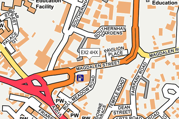 EX2 4HX map - OS OpenMap – Local (Ordnance Survey)