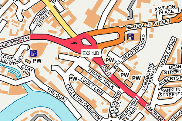 EX2 4JD map - OS OpenMap – Local (Ordnance Survey)