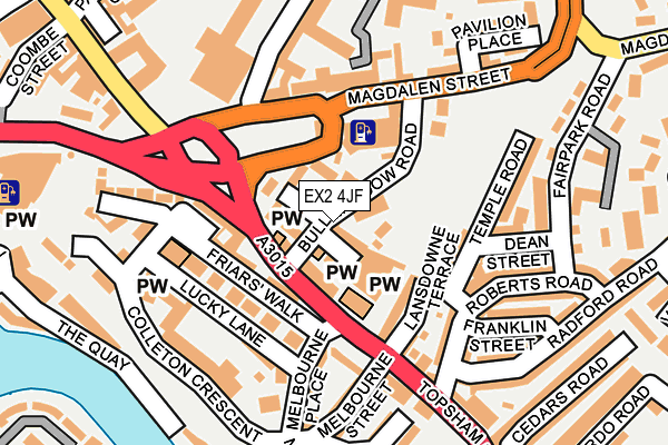 EX2 4JF map - OS OpenMap – Local (Ordnance Survey)